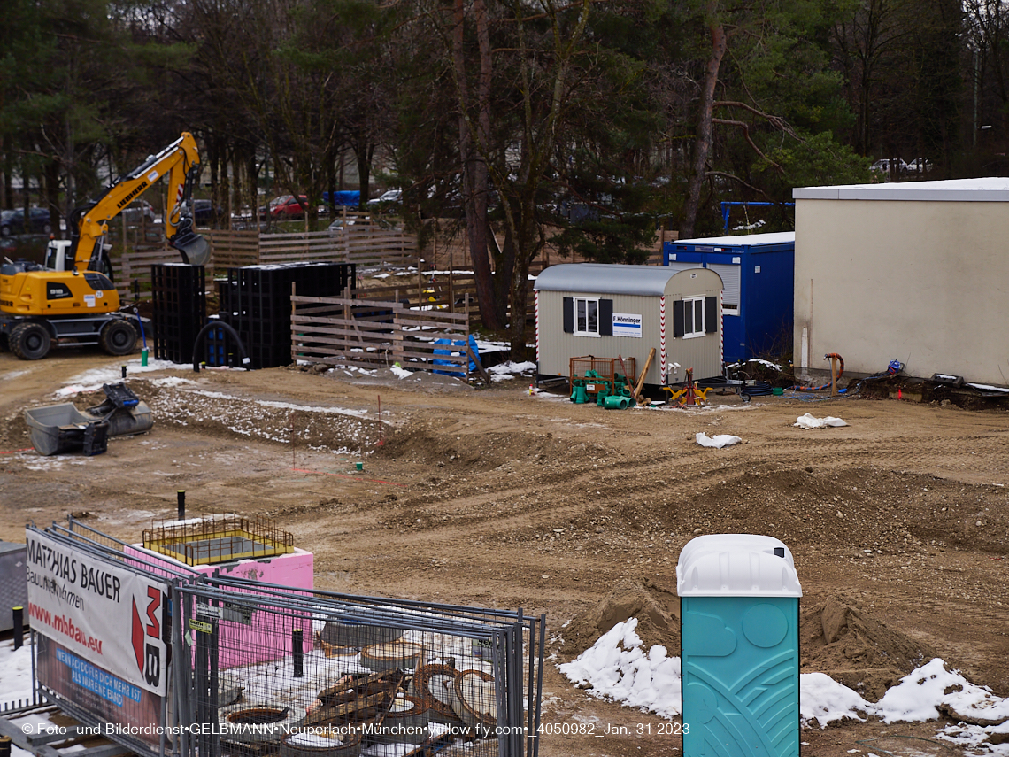 31.01.2023 - Baustelle Haus für Kinder in Neuperlach